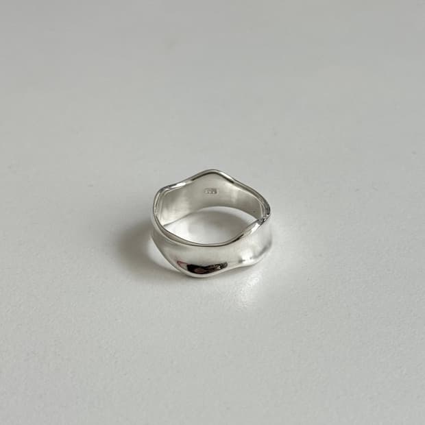 실버925 웨이브 볼드링 반지