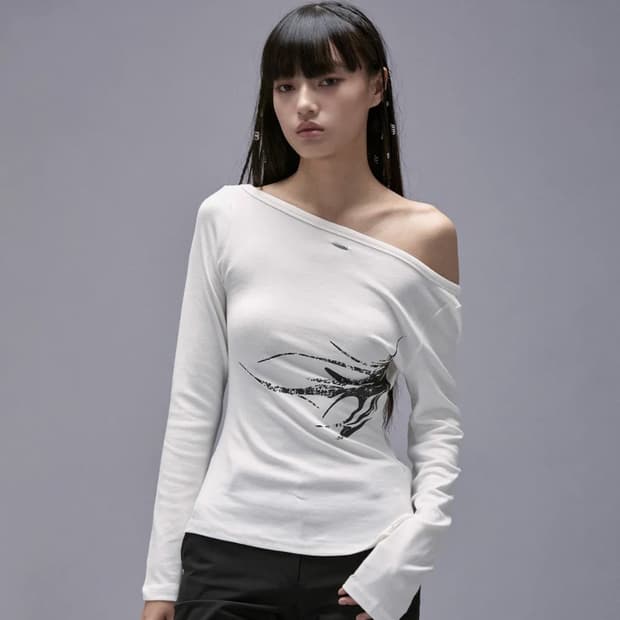 키치앤키스 Ink Trace 2-Way V Neck Tee
