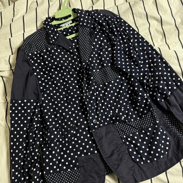 (결제중🙇‍♀️) 엔지니어드가먼츠 폴카도트 로이더재킷 (s)