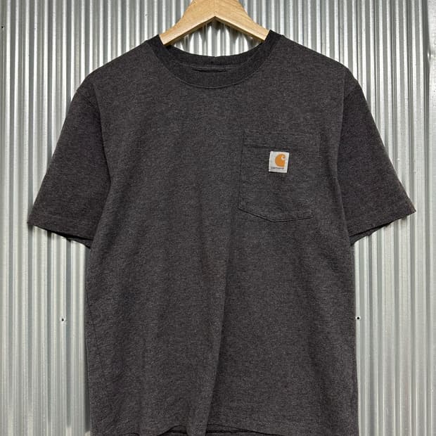 [S] 칼하트 Carhartt K87 포켓 반팔 티셔츠 차콜 루즈핏