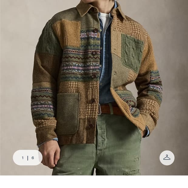 폴로랄프로렌 패치워크 유틸리티 자켓 L