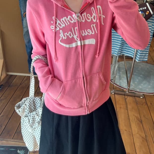 아베크롬비 핑크 후드집업 