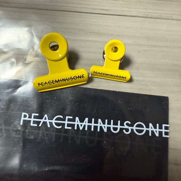 피스마이너스원 불독클립 핀세트 #1 옐로우