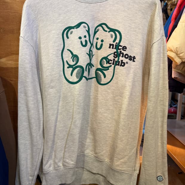 나이스고스트클럽 프린팅 멜란지 맨투맨