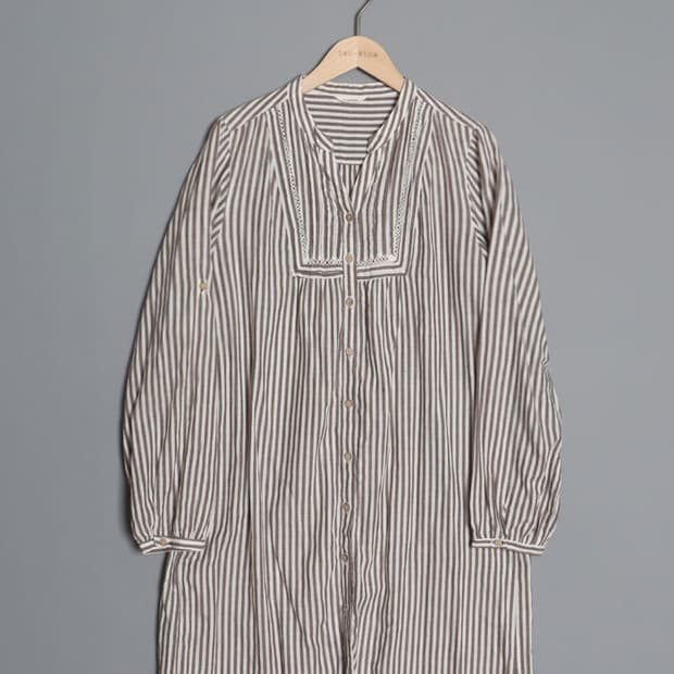 K.GARCON Stripe Shirt One-Piece