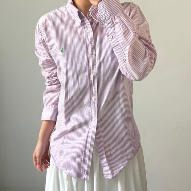 [L] 폴로 스트라이프 셔츠