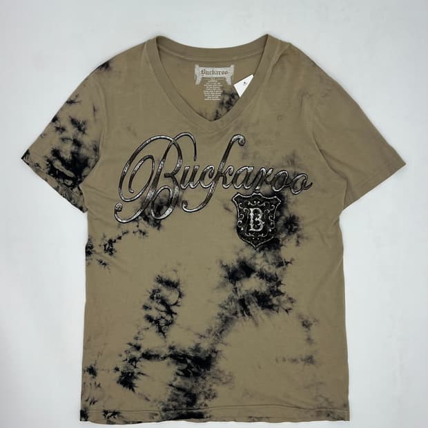 버커루 브이넥 반팔 티셔츠