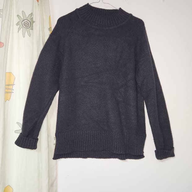 지오송지오 여성 모크넥 니트 스웨터 블랙55