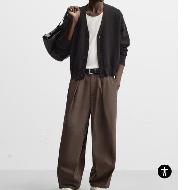 [32] 자라 벌룬핏 하이테크 팬츠 초코