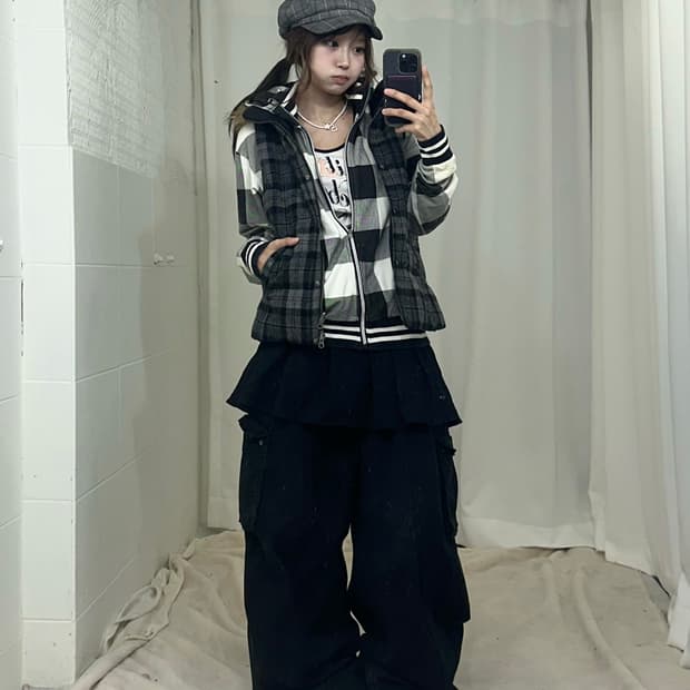 세실맥비 데일리 펑크 무채색 러힙 코디세트