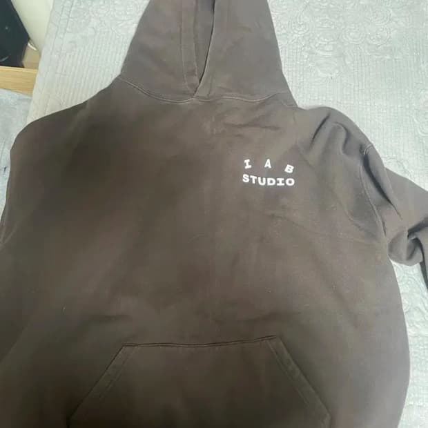 아이앱스튜디오 브라운 후드티 XL  iab