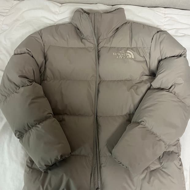 노스페이스 로프티 다운 숏패딩 (다크베이지) XS사이즈