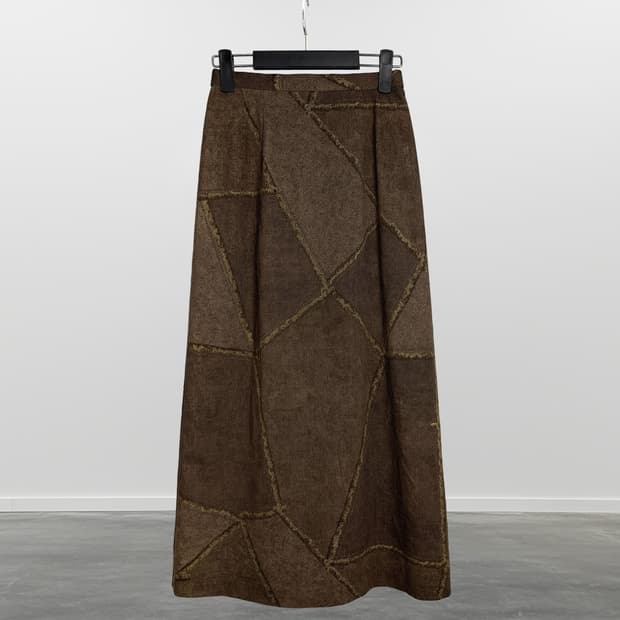 빈티지 패턴 롱 스커트 