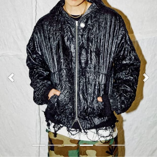 노우웨이브 (KNOW WAVE) 링클 후드집업 점퍼 XL 블랙