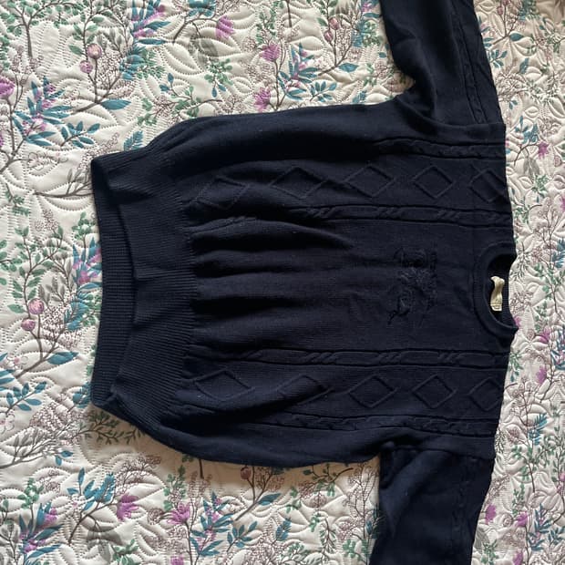 버버리 니트 네이비