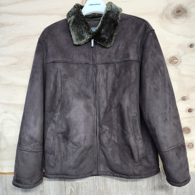 349) TBJ 스웨이드 퍼 카라 자켓