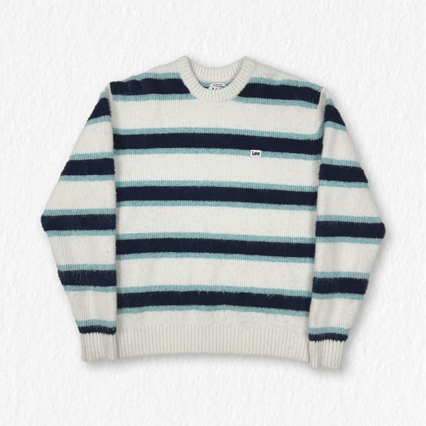 LEE 단가라 부클 니트