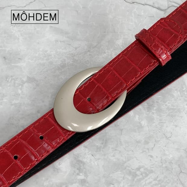[Unisex] 원버클 크로커다일 벨트