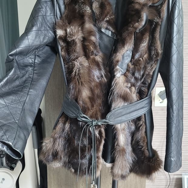 쉬즈미즈  양가죽  리얼폭스 가죽자켓-66사이즈