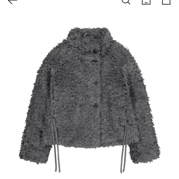 (구함)코이세이오 헤어리 퍼자켓 다크 그레이