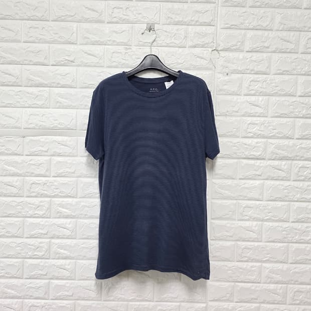 아페쎄 A.P.C. 스트라이프 반팔티 네이비