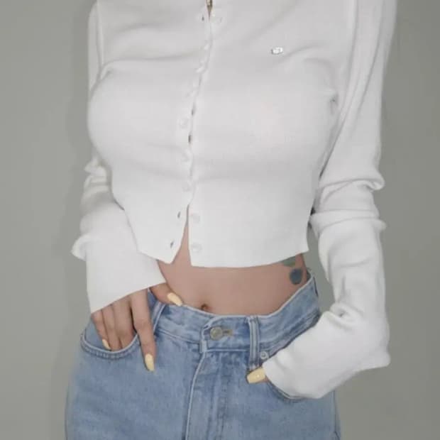 페일제이드 레이온 썸머 가디건 화이트