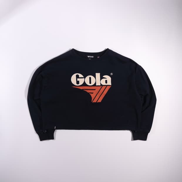 골라 로고 크롭 맨투맨 B211