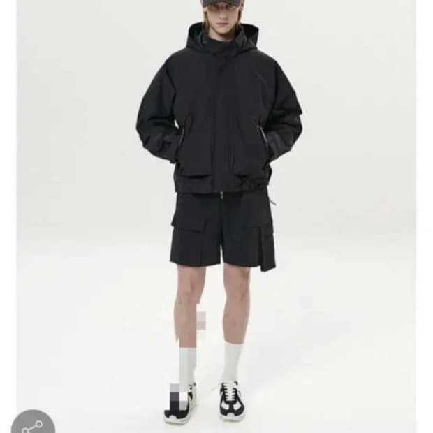 DNSR 디앤에스알 디앤써 블랙 나일론 오버 쉘파카 s