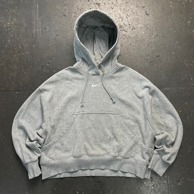 95 나이키 미들로고 크롭 후드티 