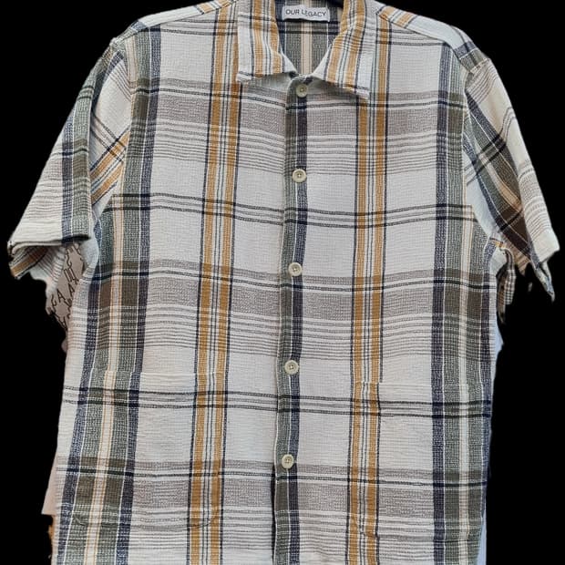 아워레가시 체크 반팔 셔츠 50