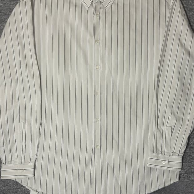 Gianni Versace white stripe shirt 48
