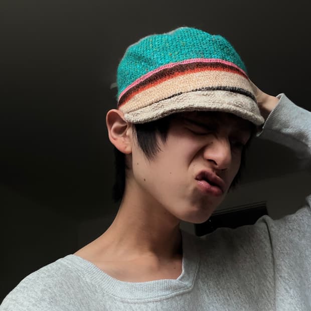 Grin Buddy 니팅 스트라이프 캡