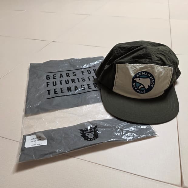 휴먼 메이드 4 패널 캠핑 캡 올리브 드랩