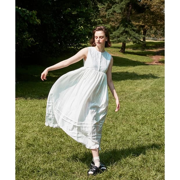 셀리테일즈 quilted long dress