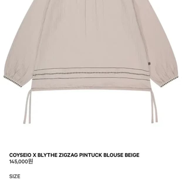  코이세이오 브라이스돌 지그재그 핀턱 블라우스