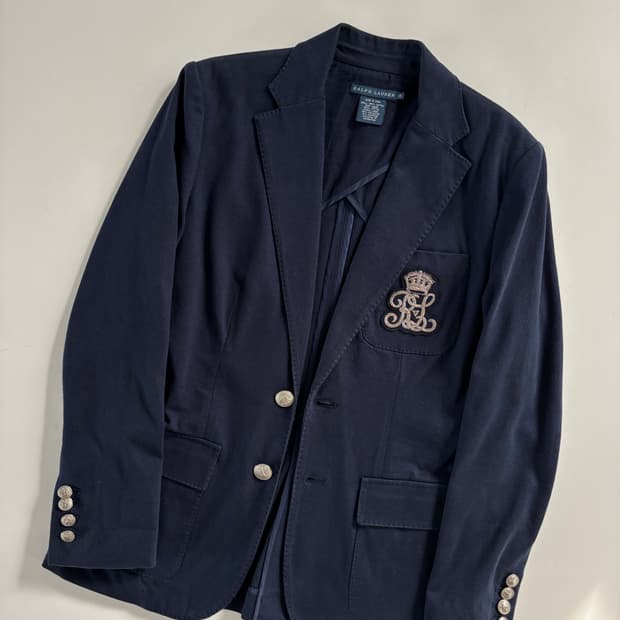 Polo 랄프로렌 네이비 코튼 블레이저 