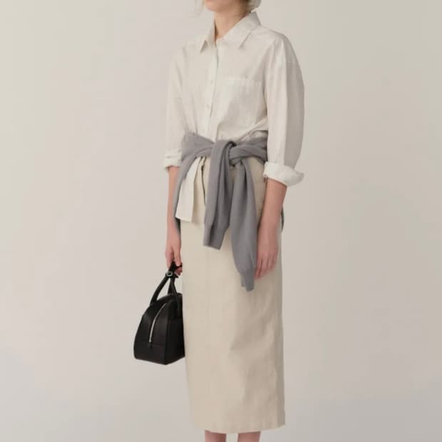 킨더살몬 셔츠 Cotton Shirt Plain-Stripe