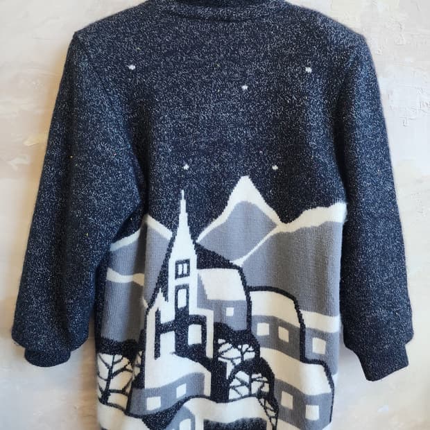 울 퀼팅 패턴 가디건