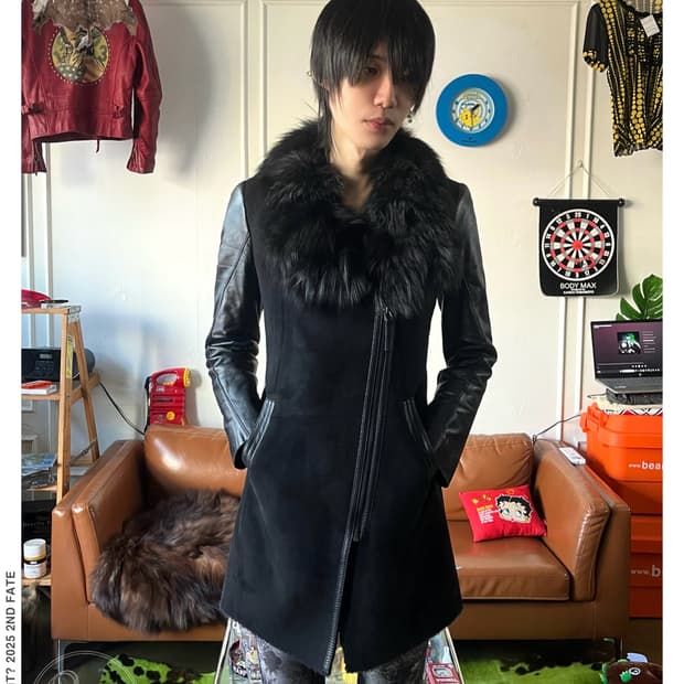 90-00s KASIBADY Real Fox & Lamb Black JK