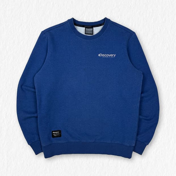 디스커버리 기모 맨투맨 블루