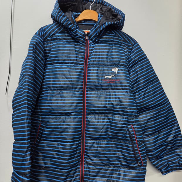 까스텔바작 블루 스트라이프 덕다운 패딩 점퍼 105