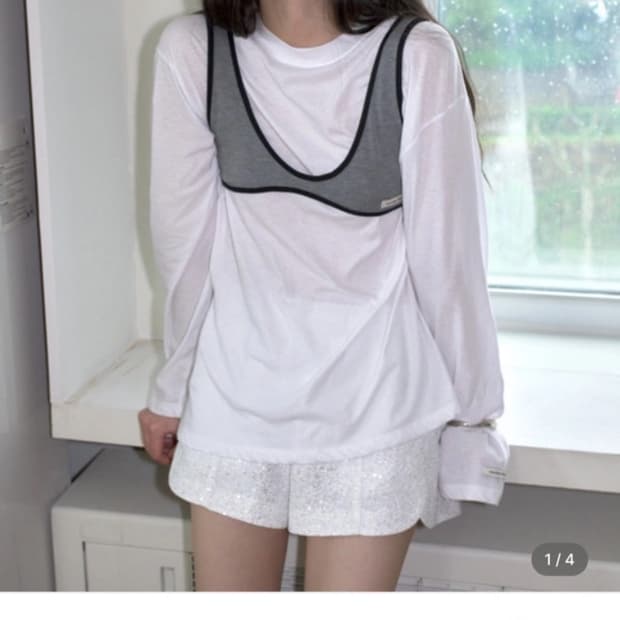 오버듀플레어) 브라렛 티셔츠