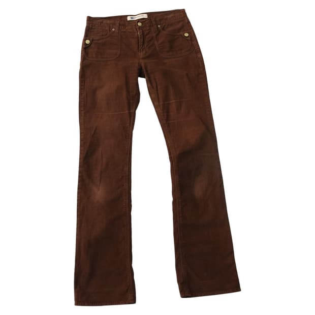 GAP 갭 빈티지 다크 브라운 코듀로이 데미 부츠컷 팬츠 (4)
