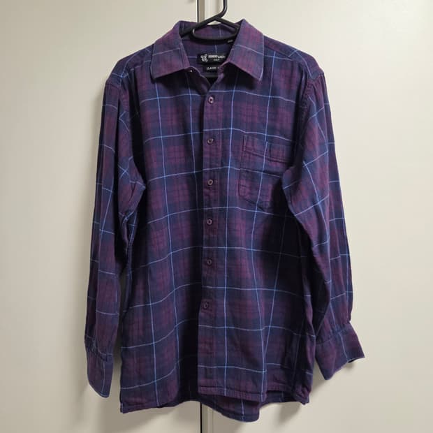 Sergio Louis Italy 플란넬 체크 셔츠 L(100)