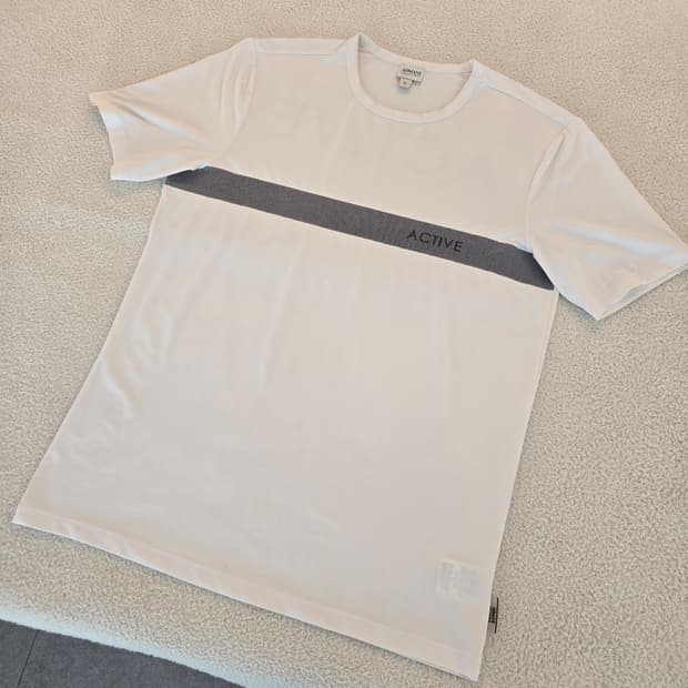 아르마니 액티브 반팔 티셔츠 화이트 XL