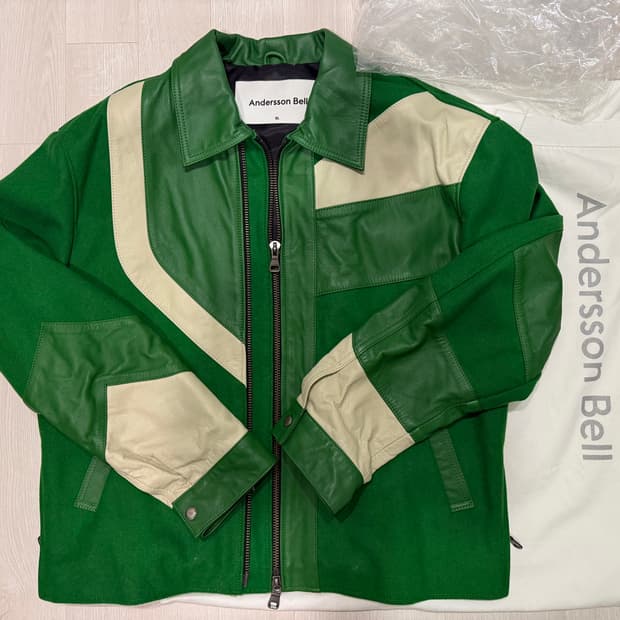 앤더슨벨 모터사이클 레더 바시티 자켓 XL