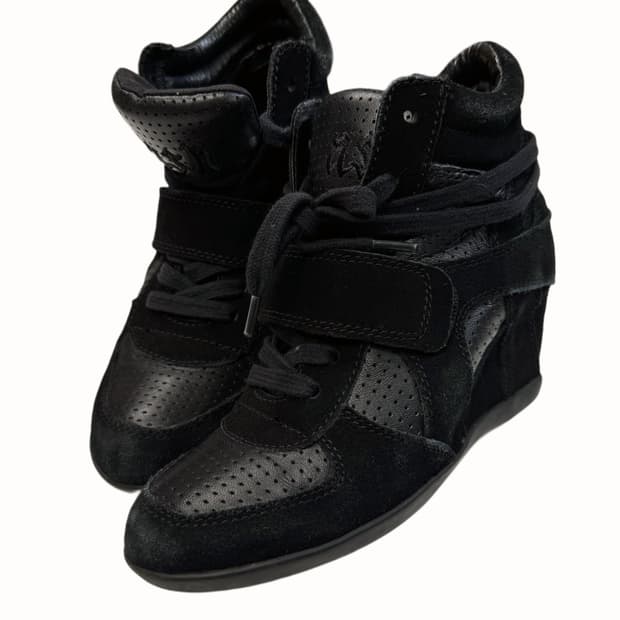 ASH 보위 웨지힐 하이탑 스니커즈 블랙 