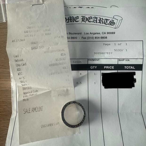 [8.5] 크롬하츠 포에버 링  실버