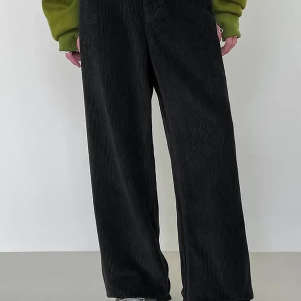 코듀로이 팬츠 블랙 바지 S사이즈