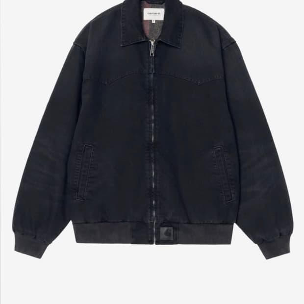 [S] 칼하트 wip og 산타페 자켓 블랙 스톤 캔버스